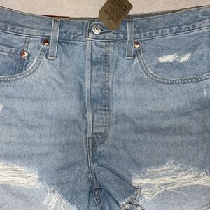 Levi's Light Blue Distressed Women's Shorts